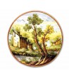 Hand-painted pottery plate