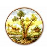 Hand-painted pottery plate