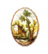 Hand-painted pottery plate