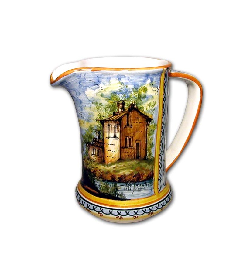 Hand-painted pottery Pitcher