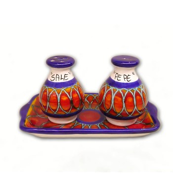 Set sale pepe ceramica maiolica Deruta dipinto a mano decoro