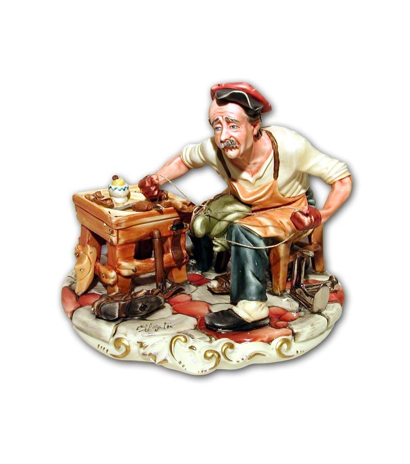 "Cobbler" in Capodimonte Porcelain
