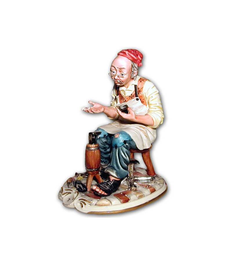"Cobbler" in Capodimonte Porcelain