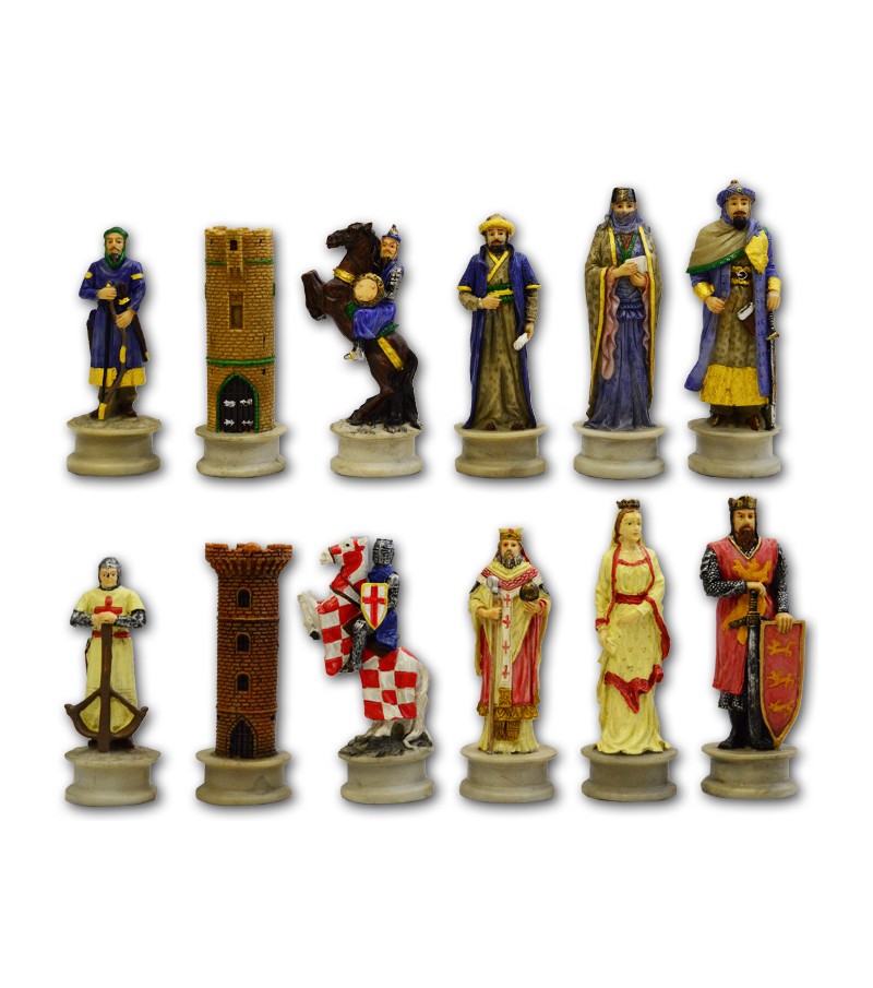 Italfama Crusaders v Saracens Resin Chess Set