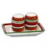 "Capri" Ceramic Salt / Pepper with Tray
