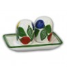 "Elba" Ceramic Salt / Pepper with Tray