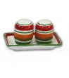 "Ischia" Ceramic Salt / Pepper with Tray