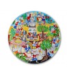 Hand-painted pottery plate