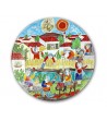 Hand-painted pottery plate