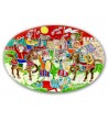 Hand-painted pottery plate