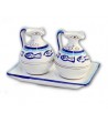 " Corfu' " Ceramic Oil/Vinegar with Tray