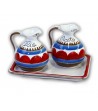 "Lampedusa" Ceramic Oil/Vinegar with Tray