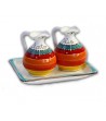 "Pantelleria" Ceramic Oil/Vinegar with Tray