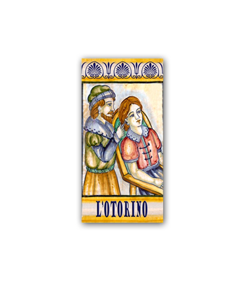 Piastrella in Ceramica Raffigurante l'Otorino