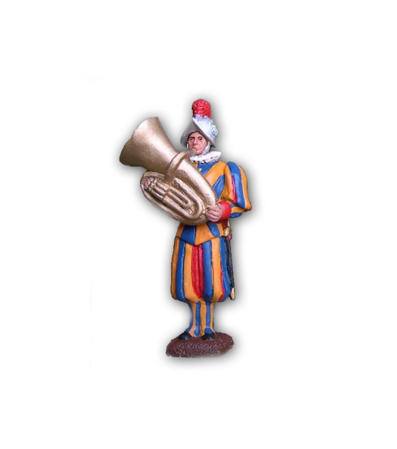Musical Band Swiss Guard soldier made in tin-based alloy