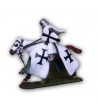 Teutonic soldier on horseback made in tin-based alloy