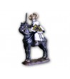 Medieval Teutonic soldier on horseback made in tin-based alloy