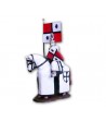 Teutonic soldier on horseback made in tin-based alloy