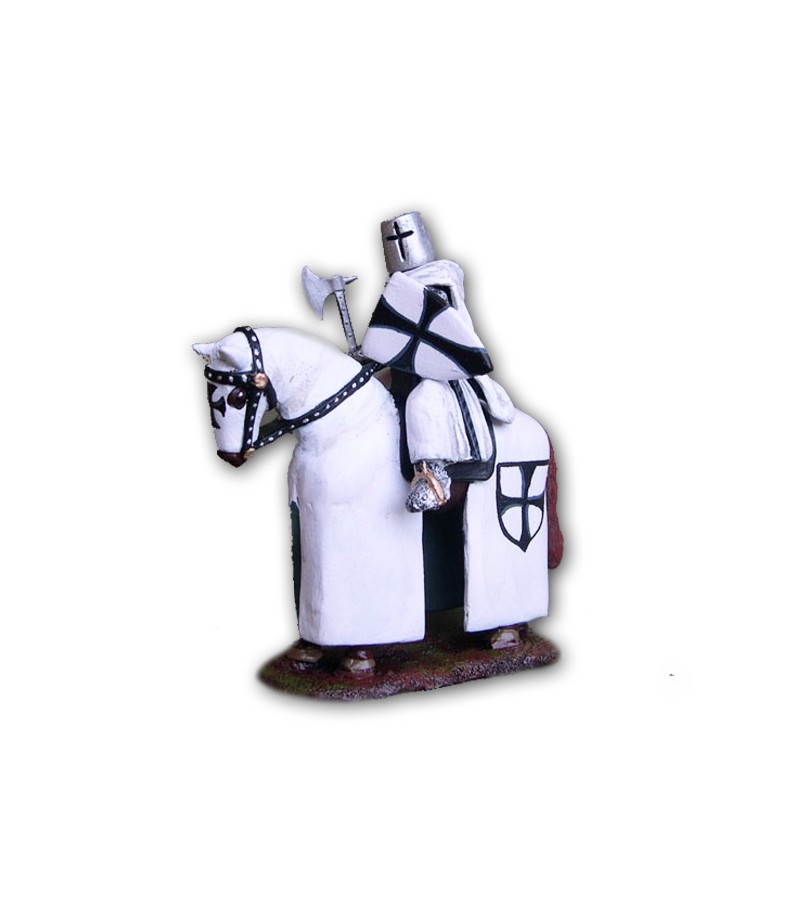 Teutonic soldier on horseback made in tin-based alloy