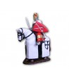 Teutonic medieval soldier on horseback made in tin-based alloy