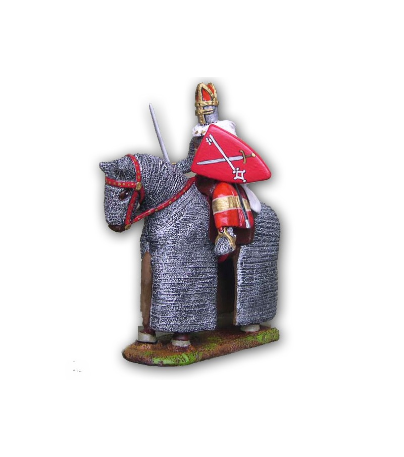 Teutonic soldier on horseback made in tin-based alloy
