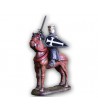 Medieval Ospitaliere soldier on horseback made in tin-based alloy