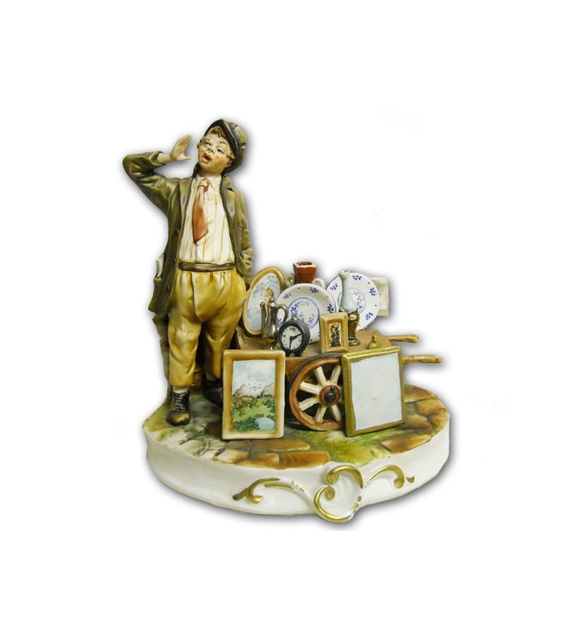 "Junk Dealer" in Capodimonte Porcelain