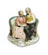 " Grandparents on the Sofa" in Capodimonte Porcelain