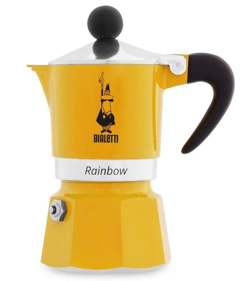 Bialetti Mini-Express Lichtenstein Yellow Stovetop Espresso