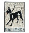 Ceramic Tile "Beware to the Dog"