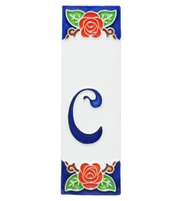 House letter C in Ceramic Decoration Rose