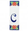 Lettera "C" decoro rose