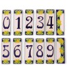 Numeri Civici in Ceramica decoro Limoni