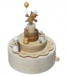 Wooden Music Box Cake with Teddy Bear view from above