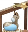 Wooden Music Box Nativity close up view