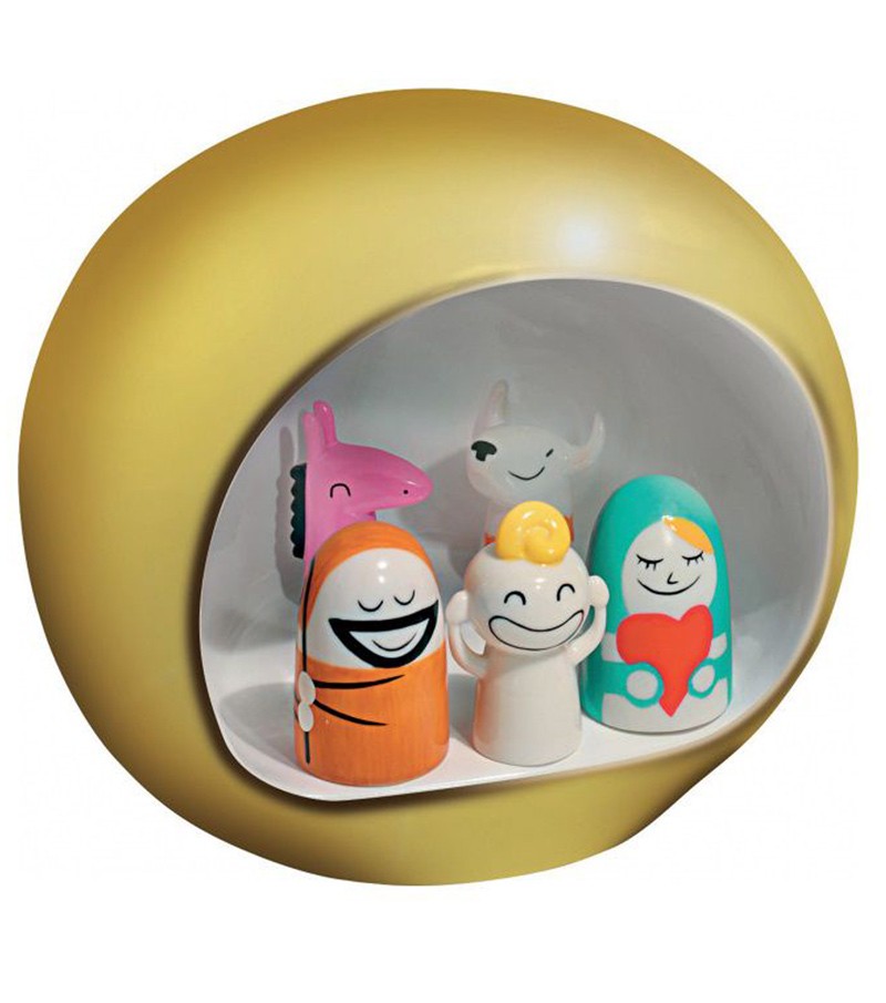 presepe in porcellana decorato a mano design LPWK