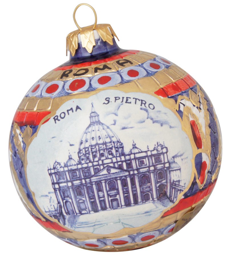 Saint Peter ceramic Christmas ball
