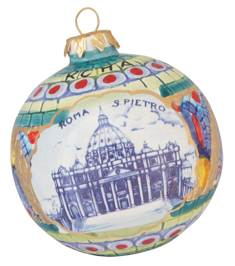 Saint Peter ceramic Christmas ball