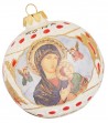 Palla di Natale in ceramica Madonna con Bambino