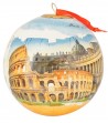 Pallina in Ceramica Natalizia decoro "Roma Multivedute"