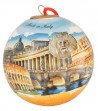 Pallina in Ceramica Natalizia decoro "Roma Multivedute" bocca della verità