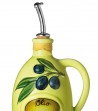 Detailed apple green hand-painted cruet