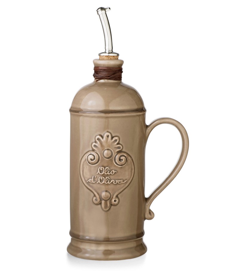 Dove gray hand-painted cruet