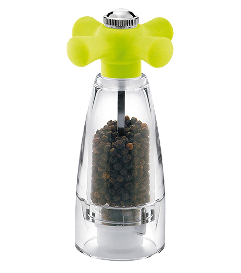 Pepper mill with green cap