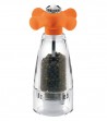 Pepper mill with orange cap