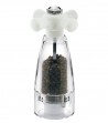 Pepper mill with white cap
