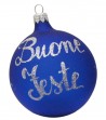 Palla di Natale Blu "Buone Feste"