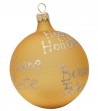 Gold Christmas Ball "Happy Holidays"