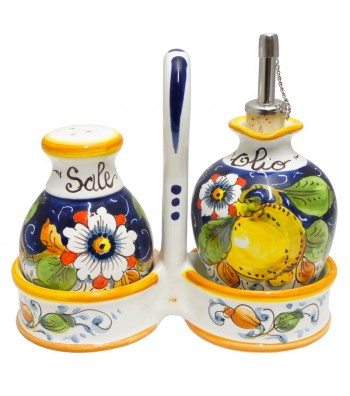 Set Sale e Pepe gemelline - Limoni Blu - Artesia Ceramica