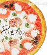 Piatto Pizza in Ceramica Decoro Salamino ,vista da vicino